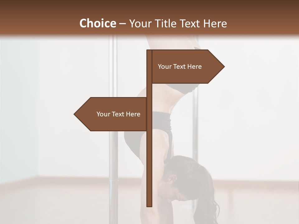 Female Girl Exercise PowerPoint Template