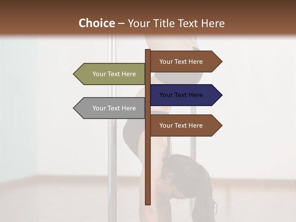 Female Girl Exercise PowerPoint Template