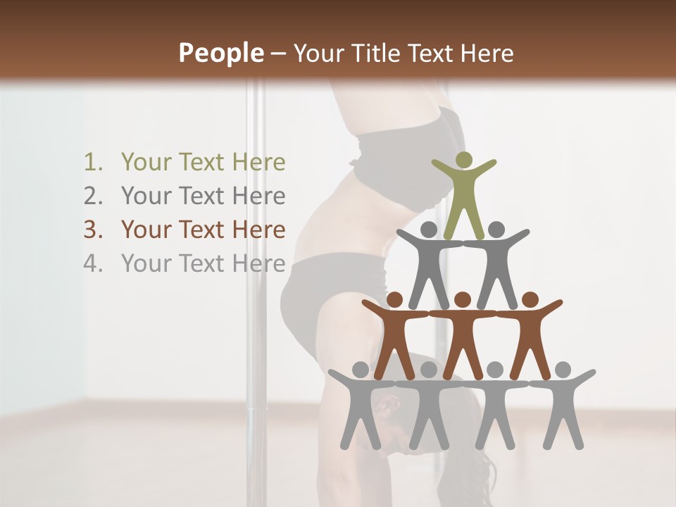 Female Girl Exercise PowerPoint Template