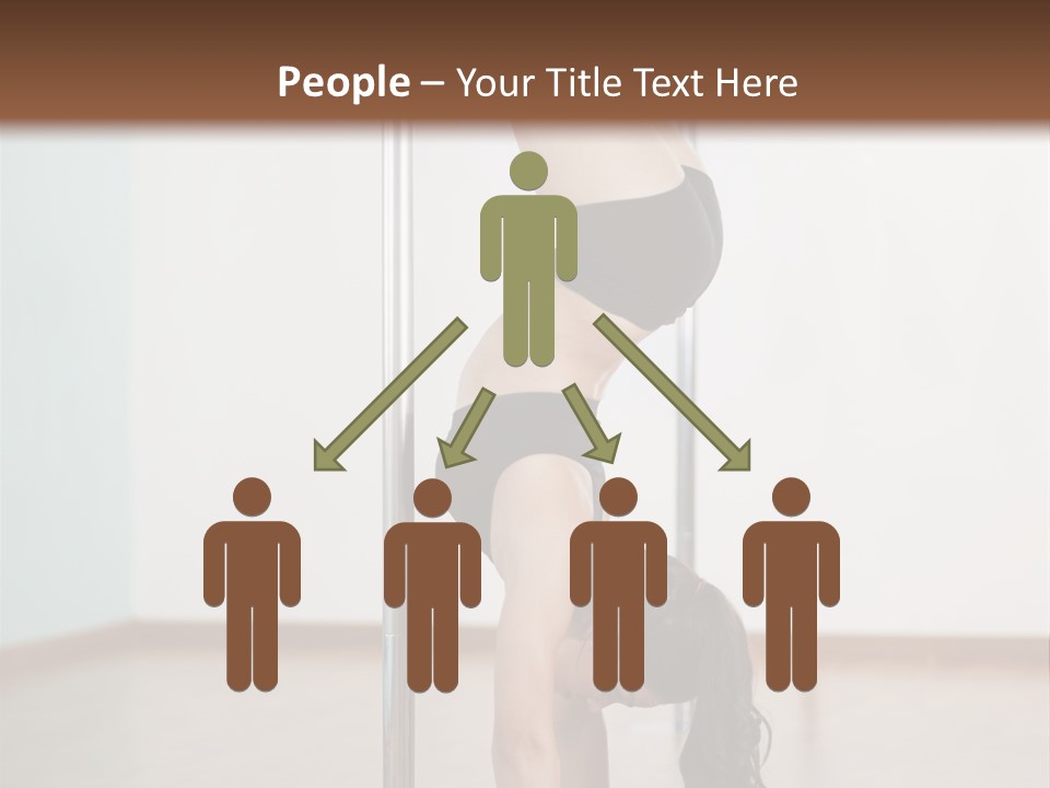 Female Girl Exercise PowerPoint Template