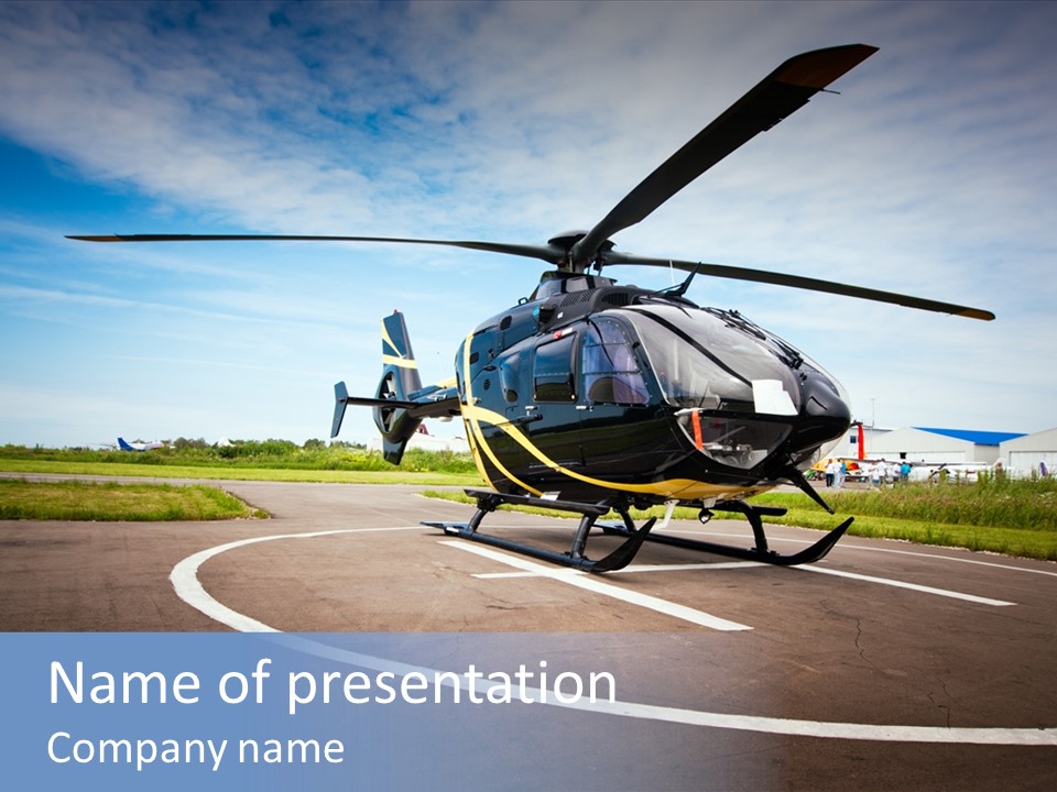 Helicopter Rotor Outdoor PowerPoint Template