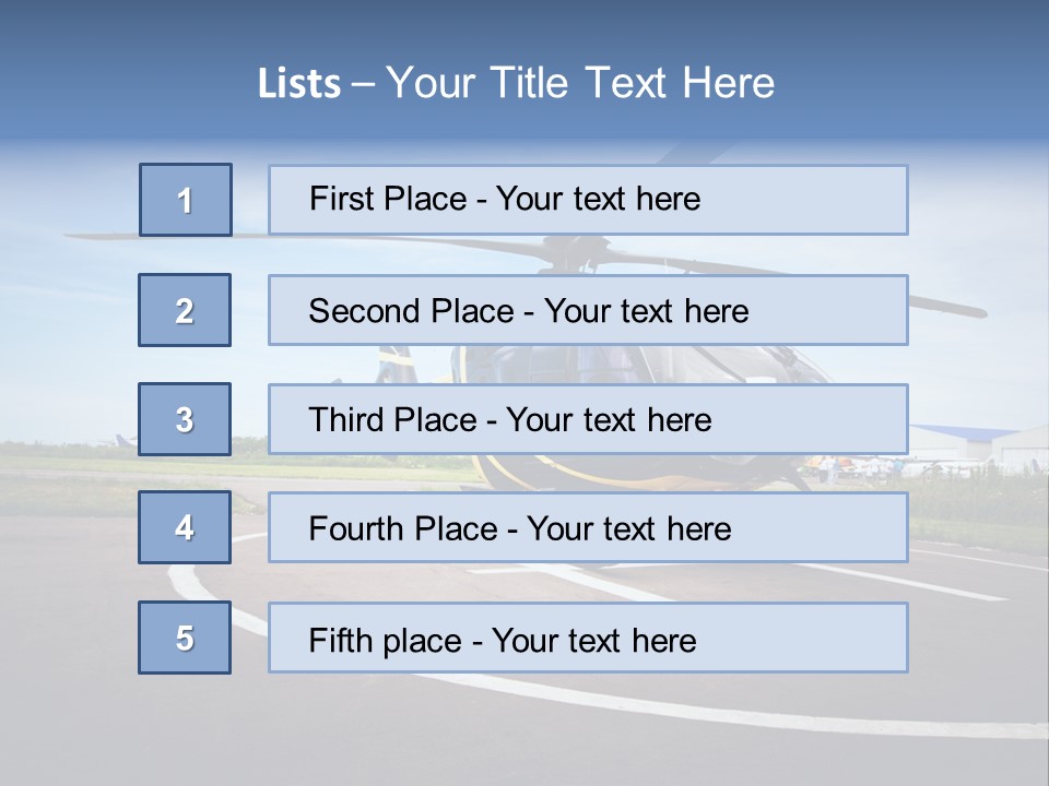 Helicopter Rotor Outdoor PowerPoint Template