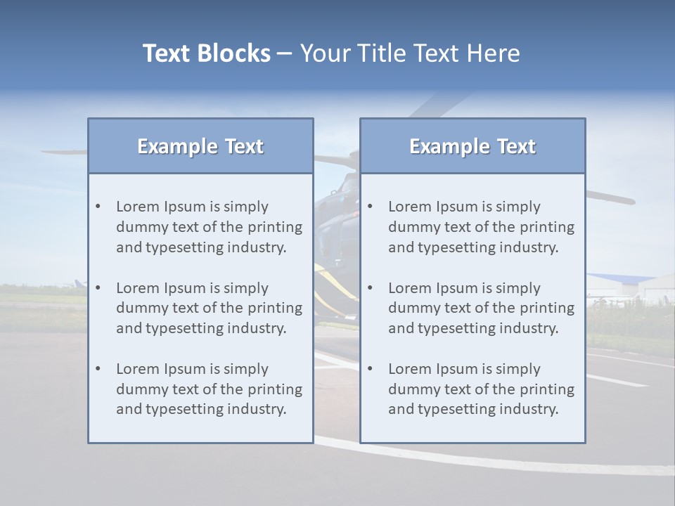 Helicopter Rotor Outdoor PowerPoint Template