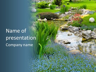 Flower Water Meditation PowerPoint Template