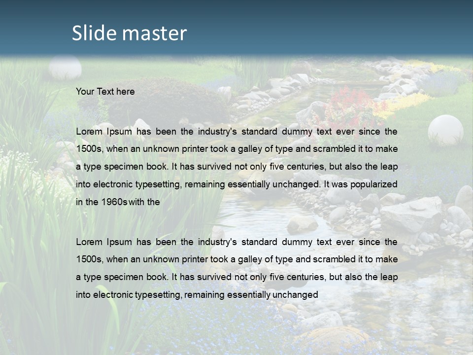 Flower Water Meditation PowerPoint Template