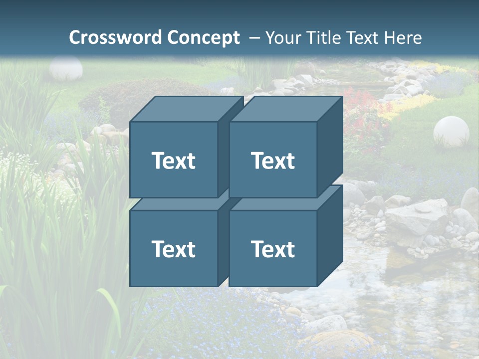 Flower Water Meditation PowerPoint Template