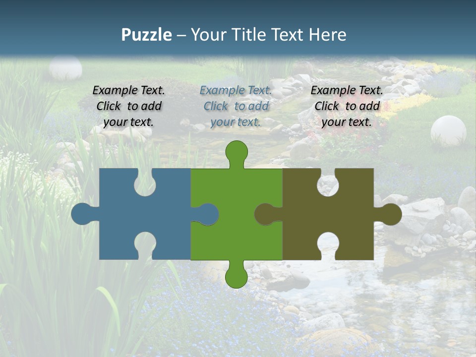 Flower Water Meditation PowerPoint Template