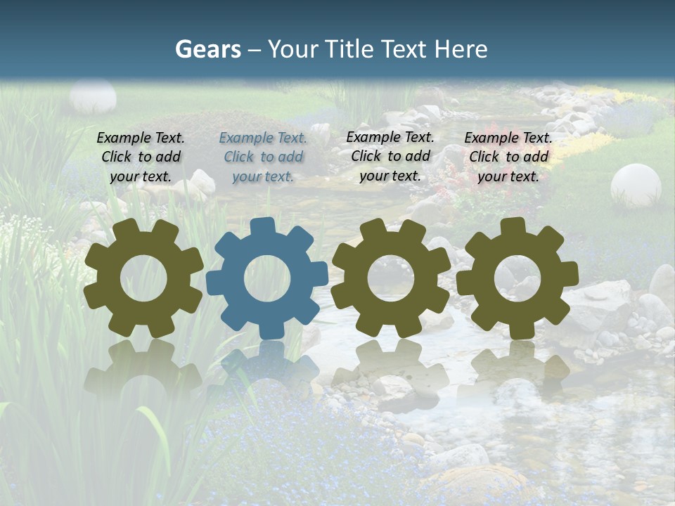 Flower Water Meditation PowerPoint Template