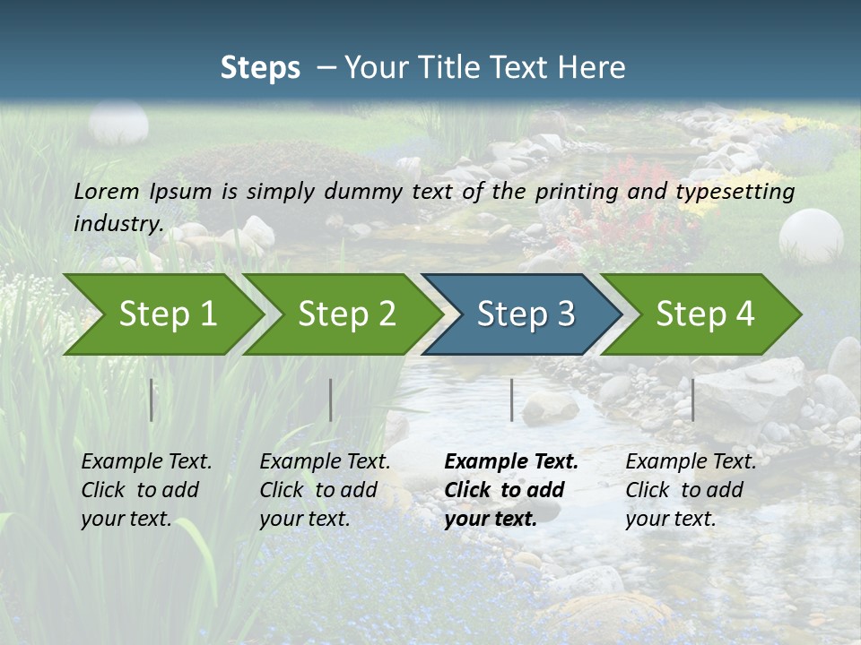 Flower Water Meditation PowerPoint Template