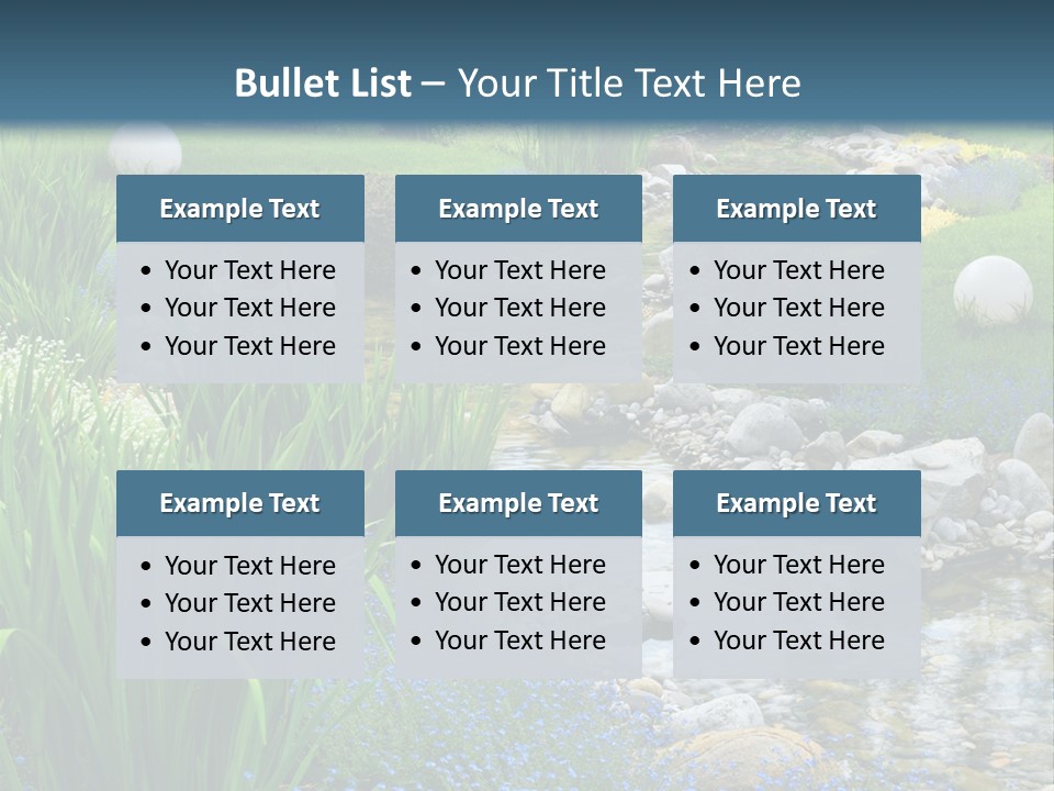 Flower Water Meditation PowerPoint Template