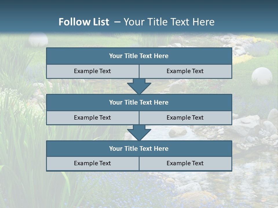 Flower Water Meditation PowerPoint Template