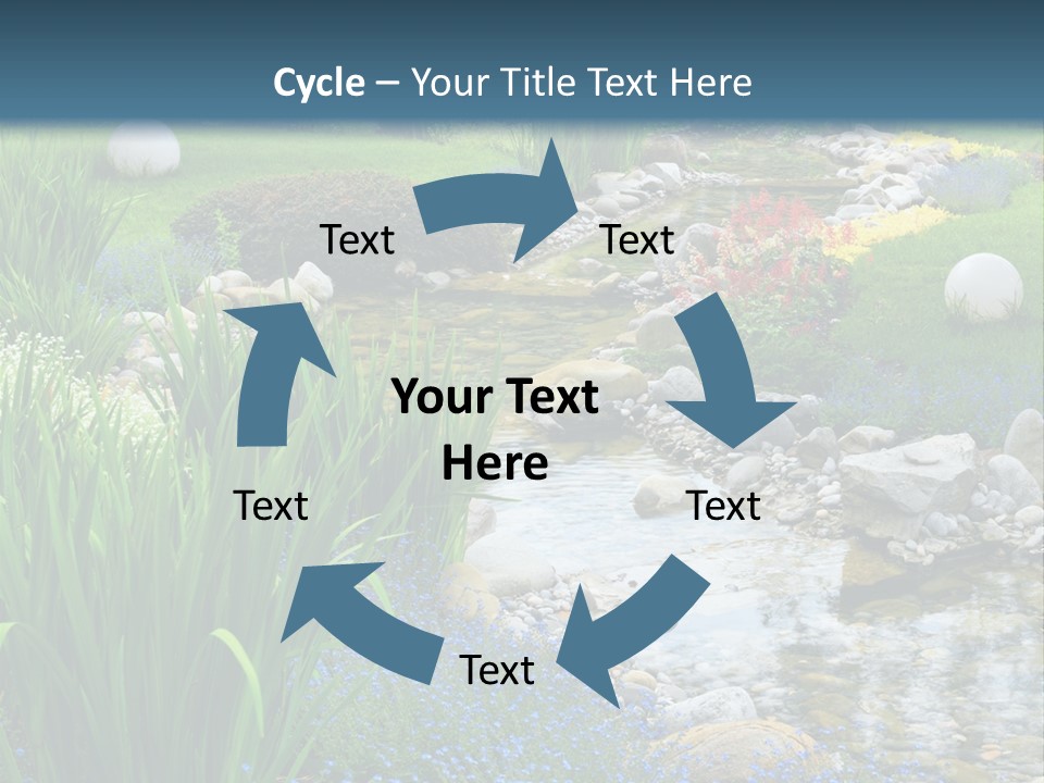 Flower Water Meditation PowerPoint Template