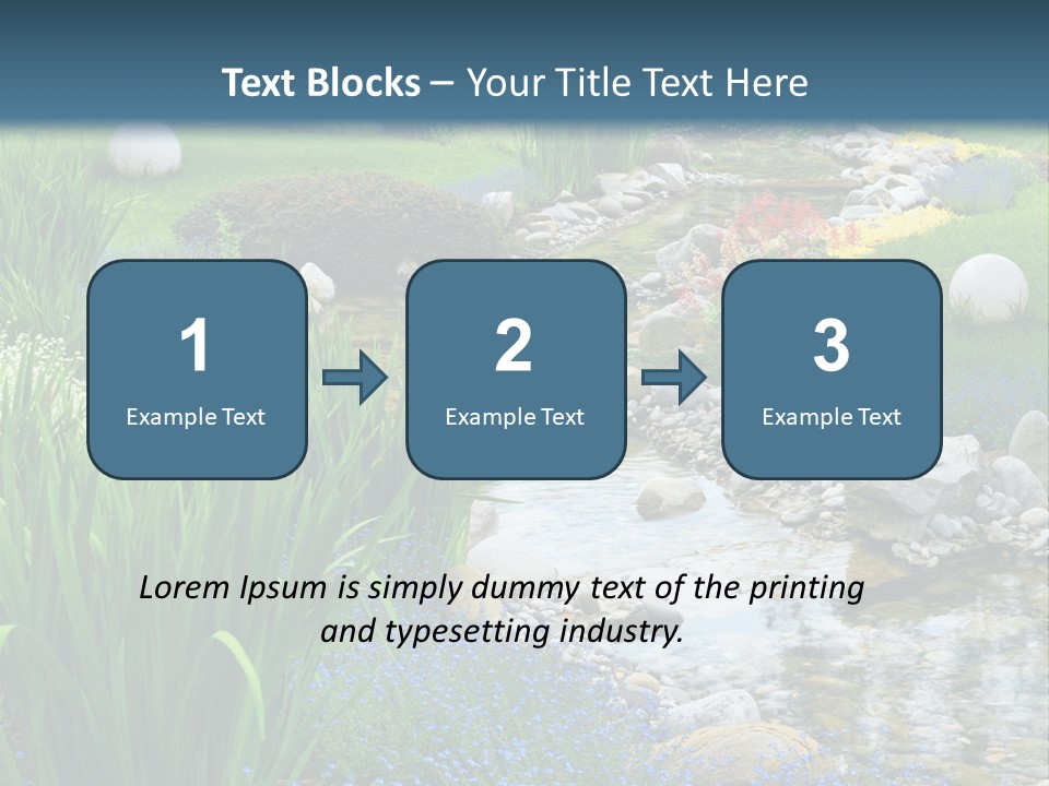 Flower Water Meditation PowerPoint Template