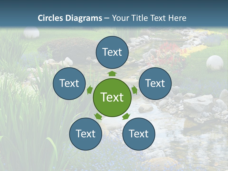 Flower Water Meditation PowerPoint Template