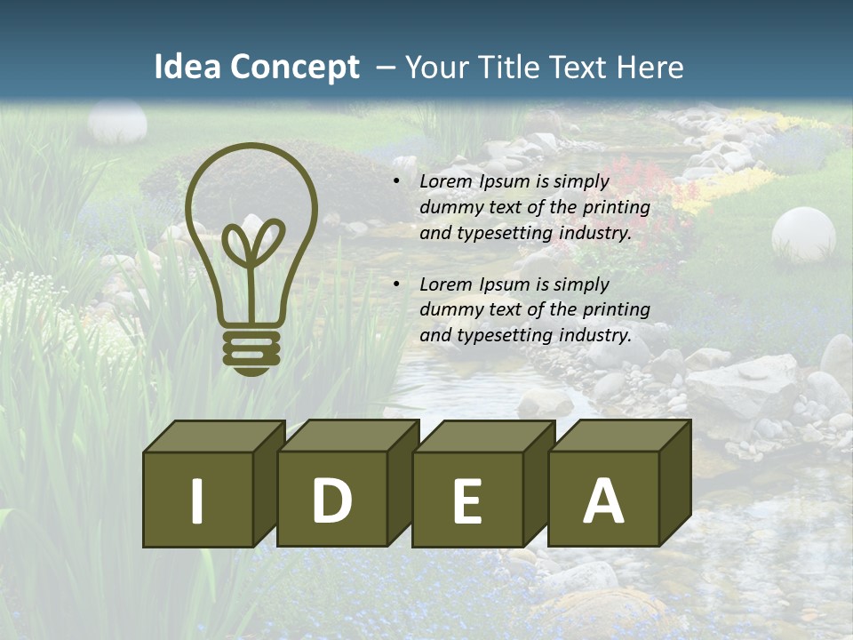 Flower Water Meditation PowerPoint Template