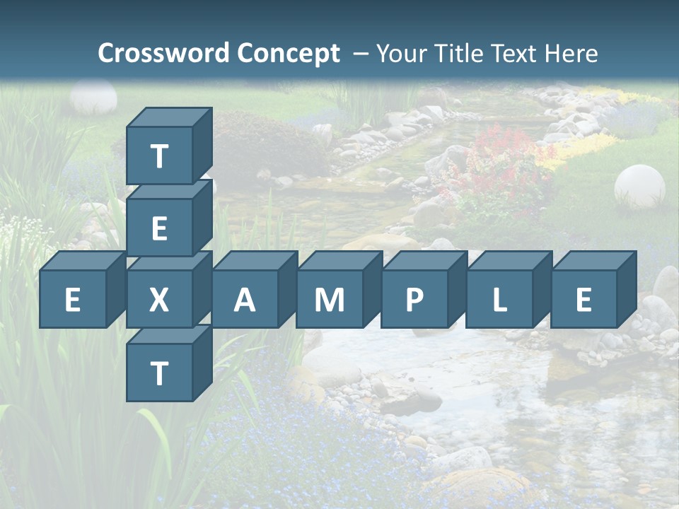 Flower Water Meditation PowerPoint Template