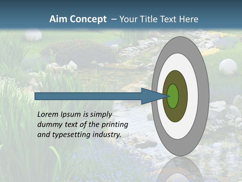 Flower Water Meditation PowerPoint Template