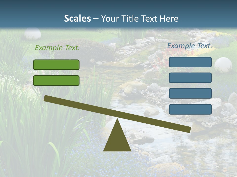 Flower Water Meditation PowerPoint Template