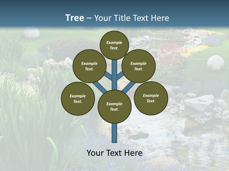 Flower Water Meditation PowerPoint Template