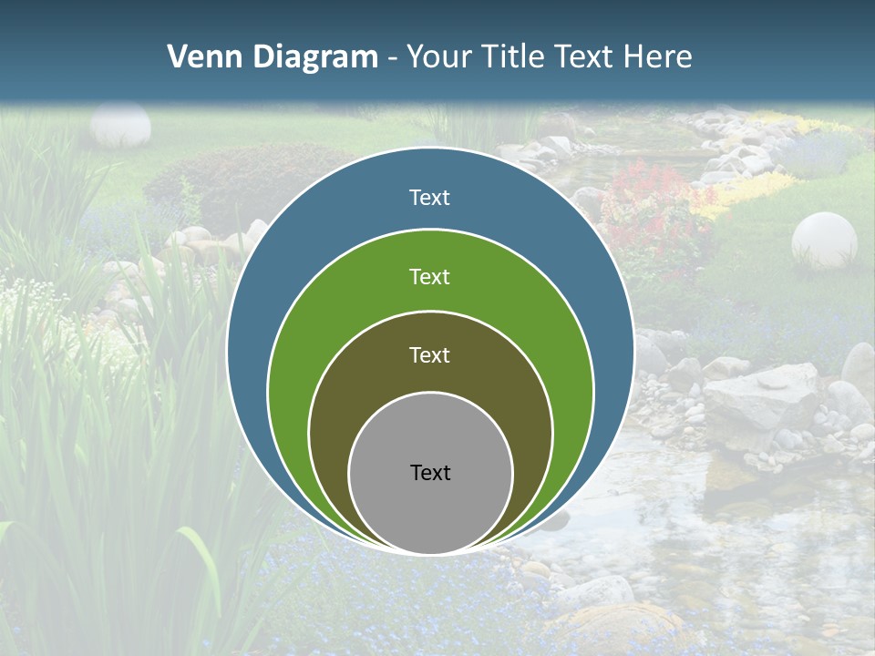 Flower Water Meditation PowerPoint Template