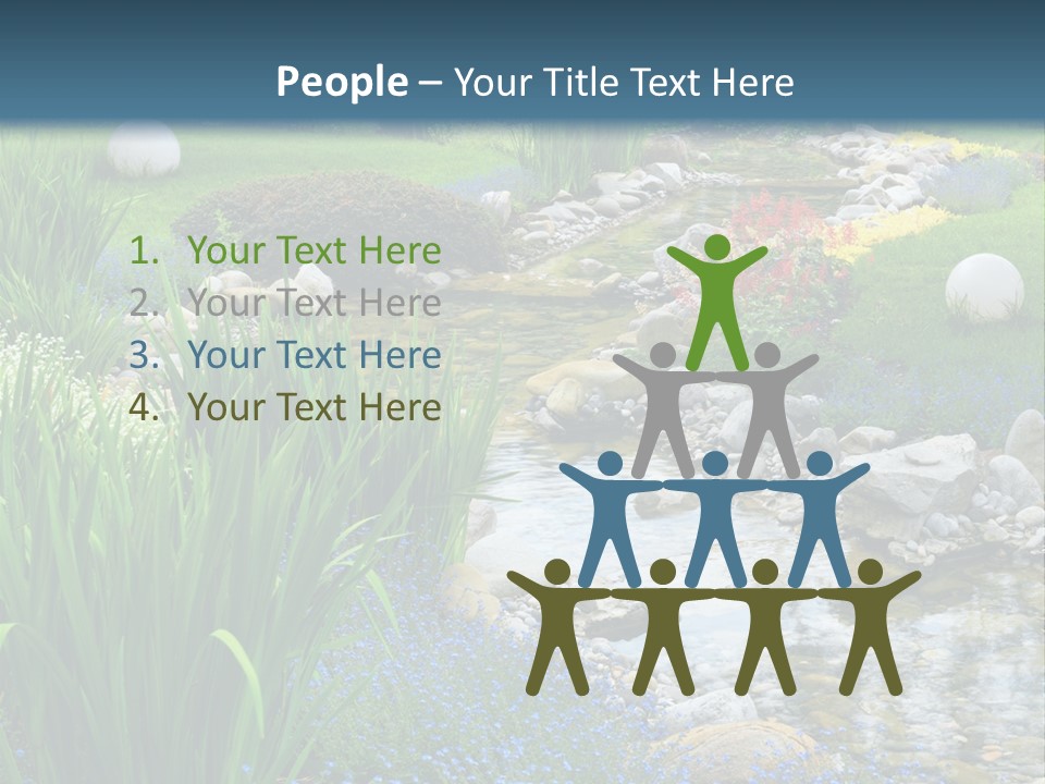 Flower Water Meditation PowerPoint Template