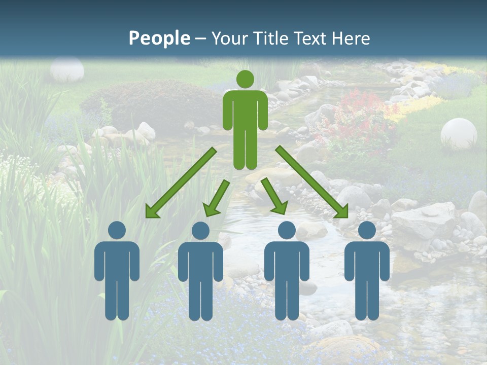 Flower Water Meditation PowerPoint Template