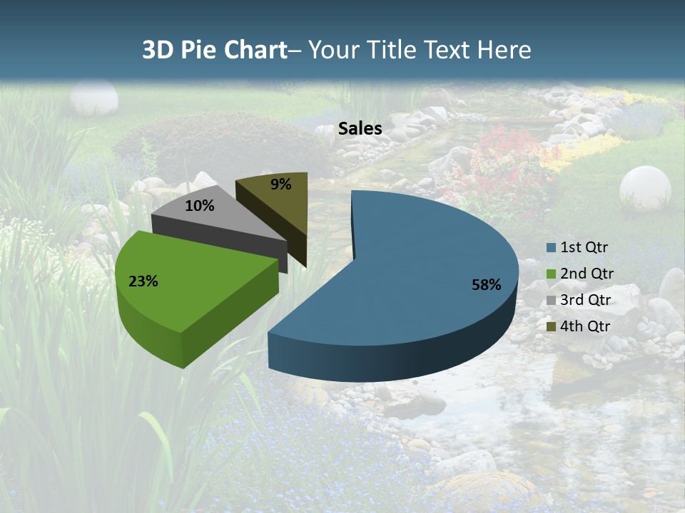 Flower Water Meditation PowerPoint Template