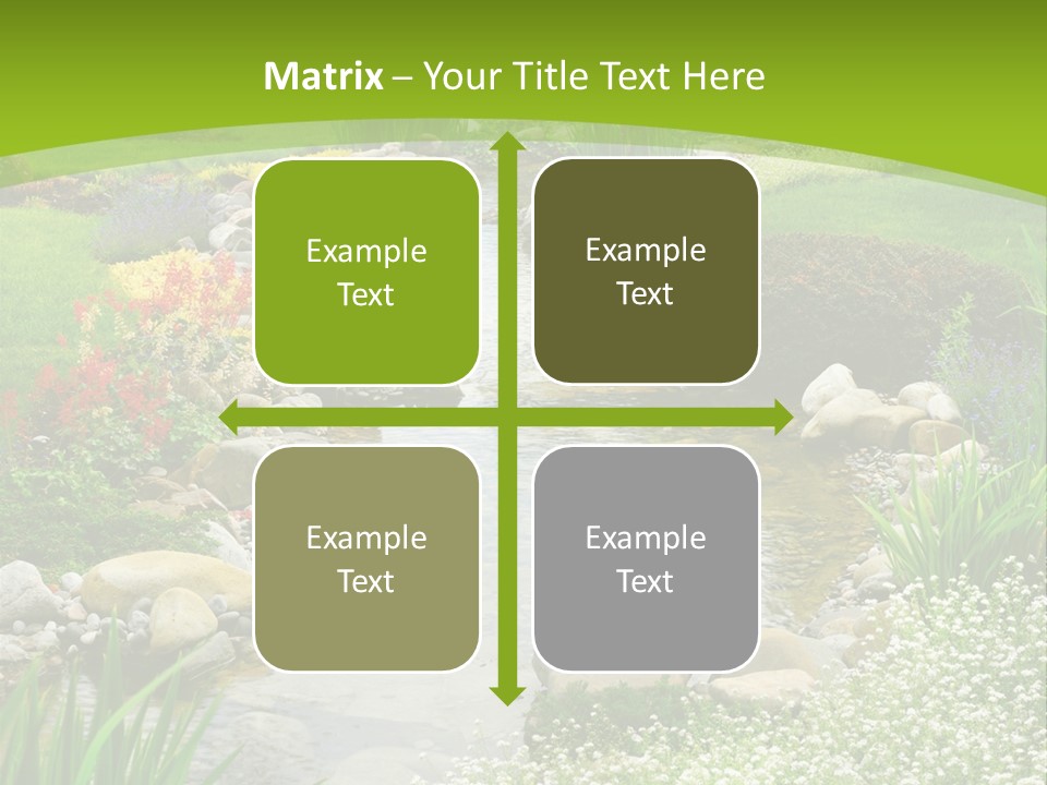 Water Japanese Blooming PowerPoint Template