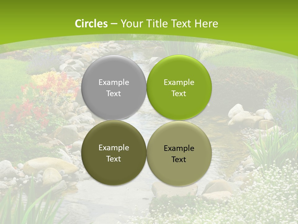 Water Japanese Blooming PowerPoint Template