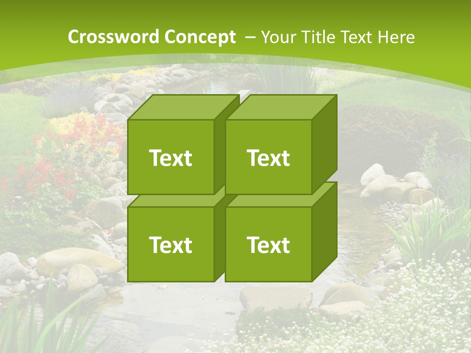 Water Japanese Blooming PowerPoint Template