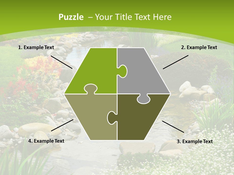 Water Japanese Blooming PowerPoint Template