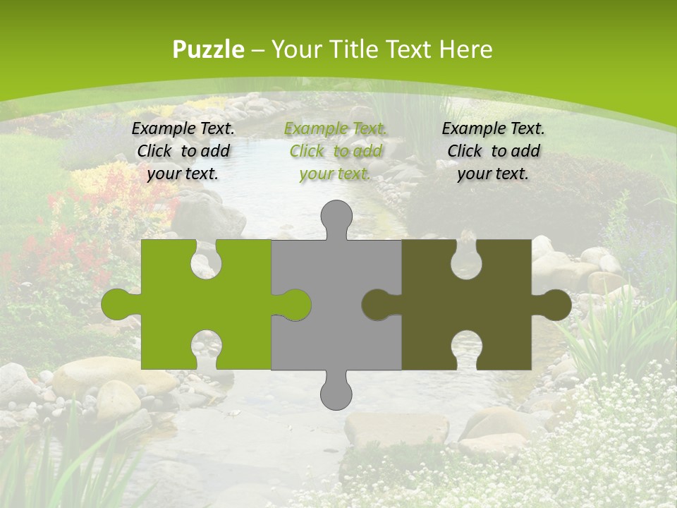 Water Japanese Blooming PowerPoint Template