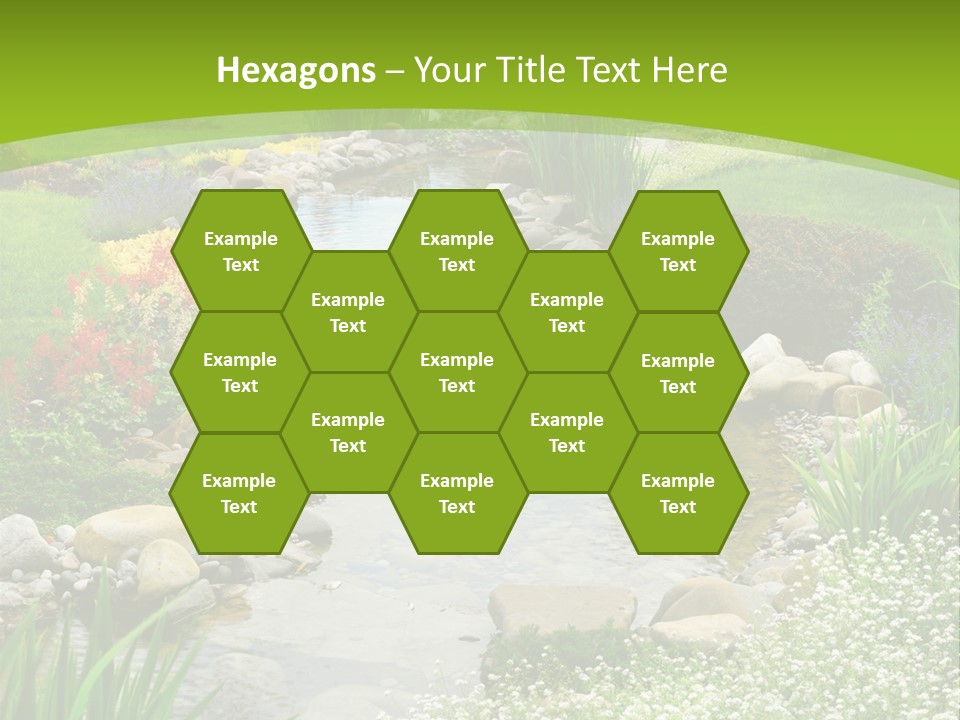 Water Japanese Blooming PowerPoint Template