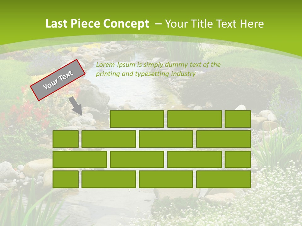 Water Japanese Blooming PowerPoint Template