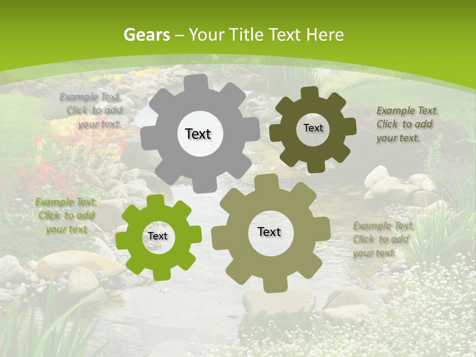 Water Japanese Blooming PowerPoint Template