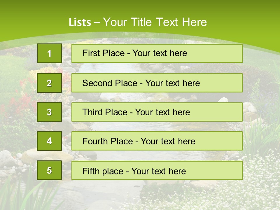 Water Japanese Blooming PowerPoint Template