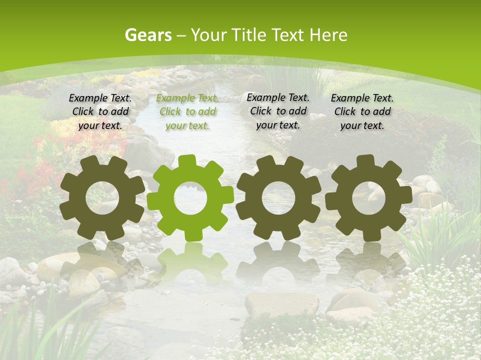 Water Japanese Blooming PowerPoint Template