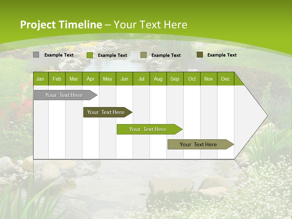 Water Japanese Blooming PowerPoint Template