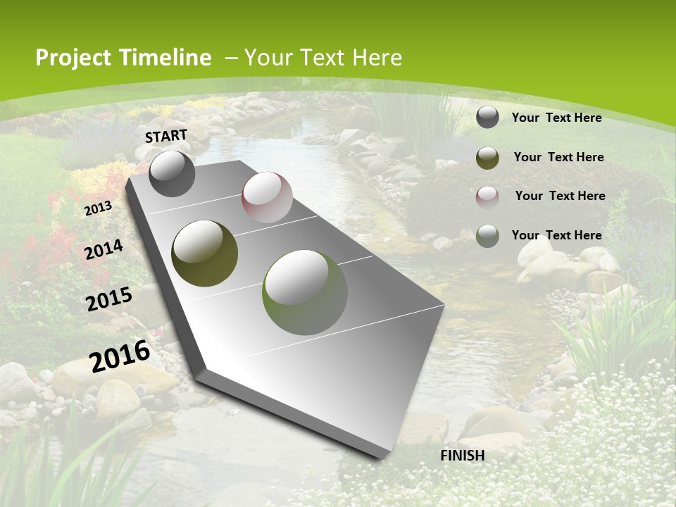 Water Japanese Blooming PowerPoint Template