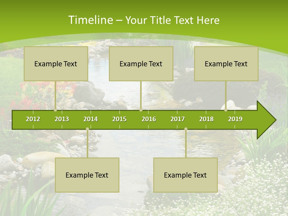 Water Japanese Blooming PowerPoint Template