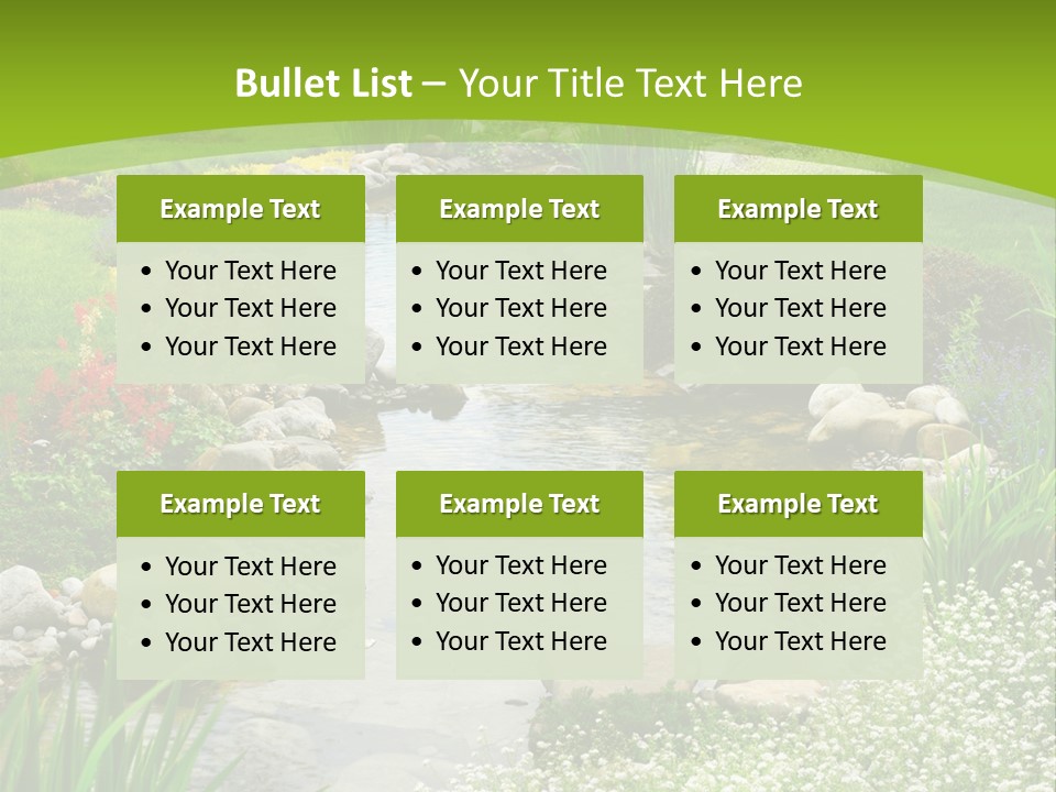 Water Japanese Blooming PowerPoint Template