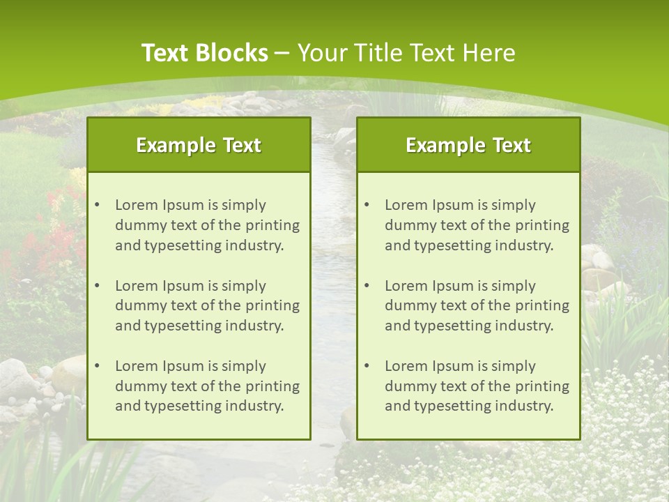 Water Japanese Blooming PowerPoint Template