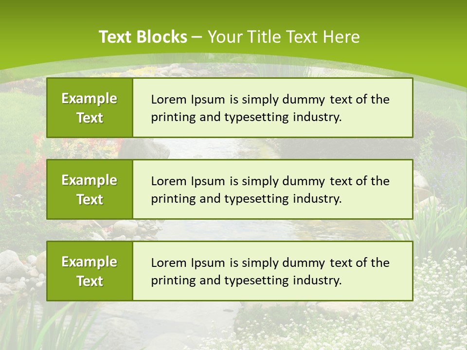 Water Japanese Blooming PowerPoint Template