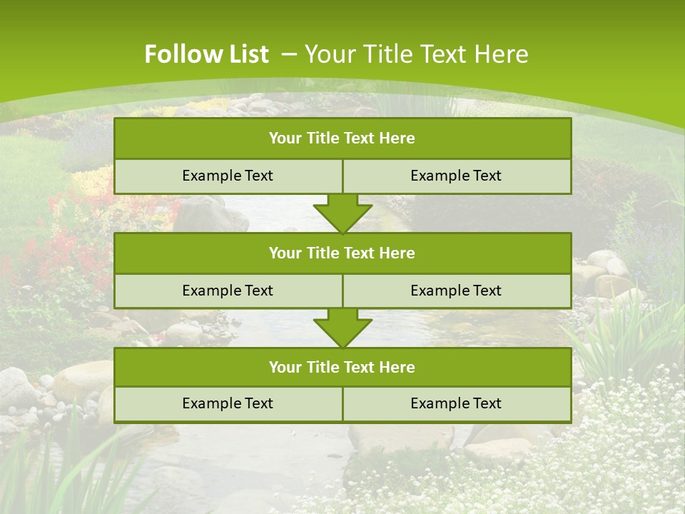 Water Japanese Blooming PowerPoint Template