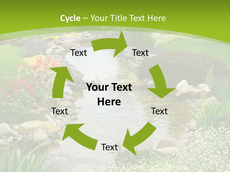 Water Japanese Blooming PowerPoint Template