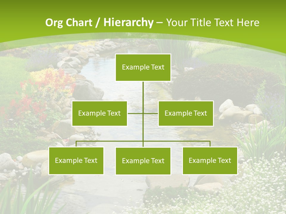 Water Japanese Blooming PowerPoint Template