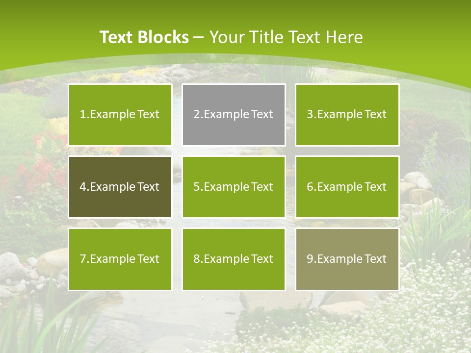 Water Japanese Blooming PowerPoint Template