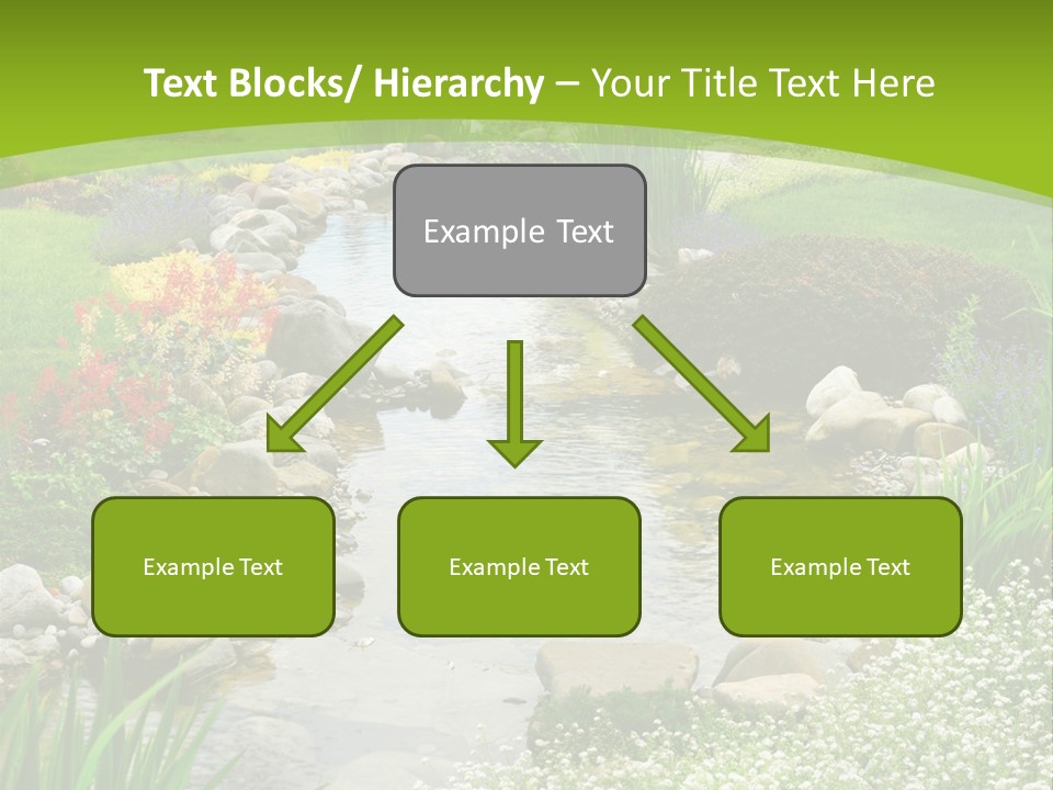 Water Japanese Blooming PowerPoint Template