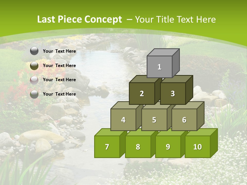 Water Japanese Blooming PowerPoint Template