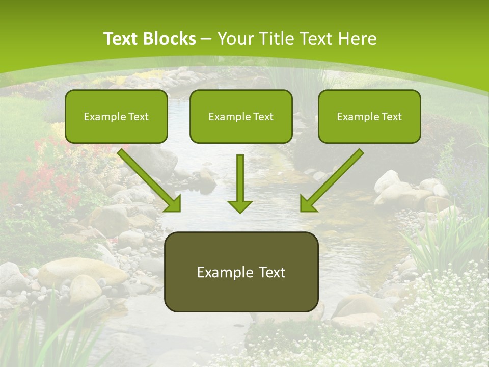 Water Japanese Blooming PowerPoint Template
